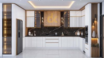 دانلود کابینت مدرن سفید میله ای مدرن002