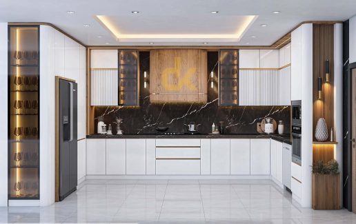 دانلود کابینت مدرن سفید میله ای مدرن002