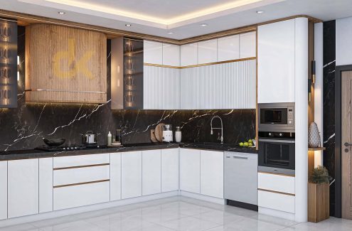 دانلود کابینت مدرن سفید میله ای مدرن002